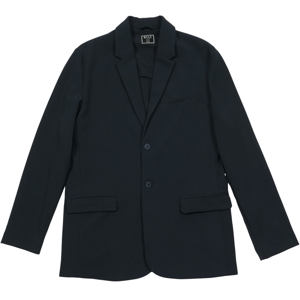 BYLT Premium Basics Navy Pro Blazer Stretch Mens Large Two Button Sport Coat NEW